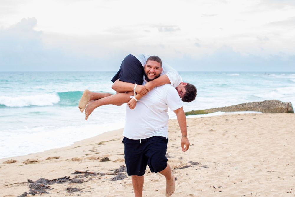 Family portrait. Father and son. San Juan, Puerto Rico.
