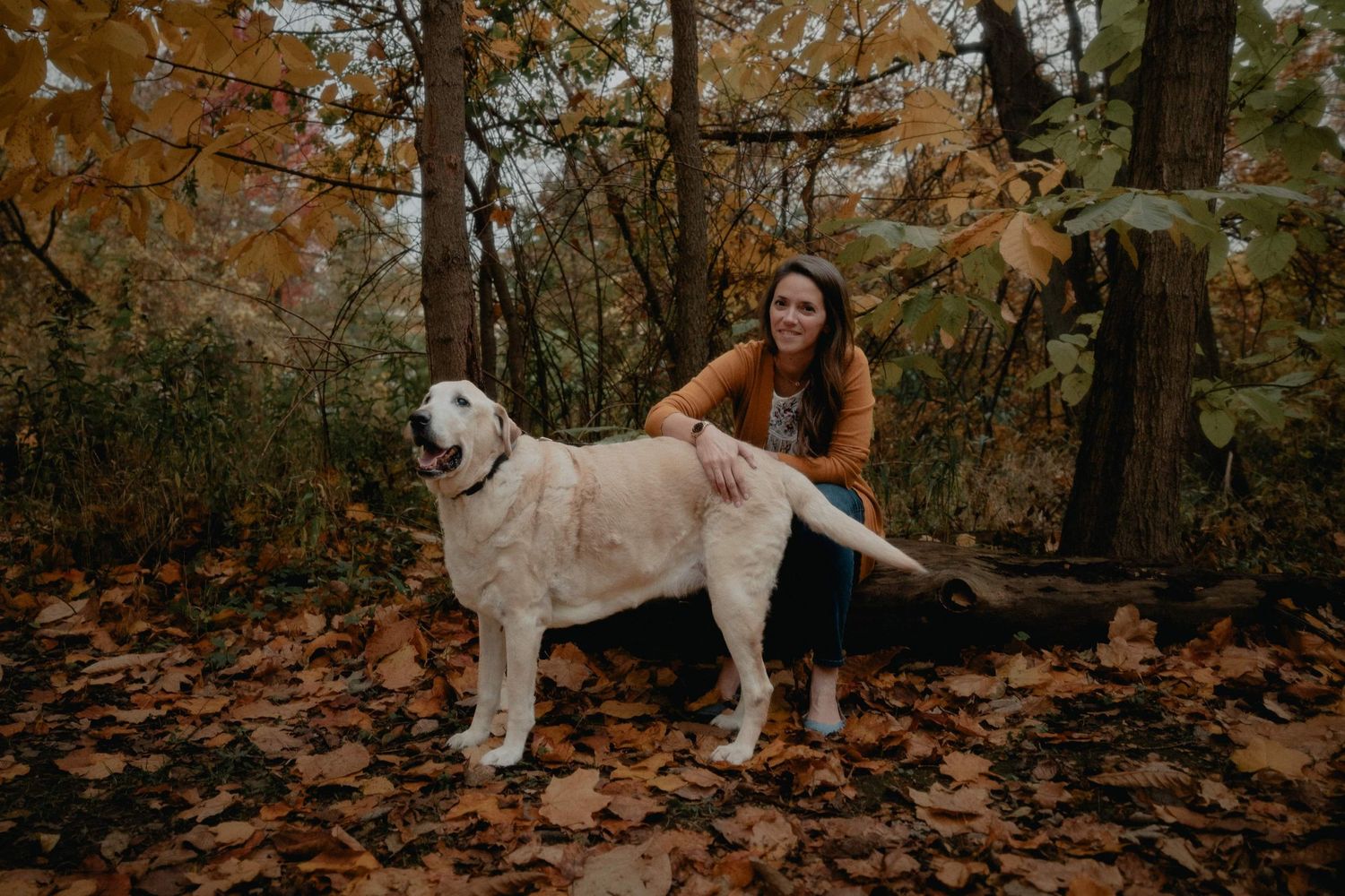 Photographer and dog