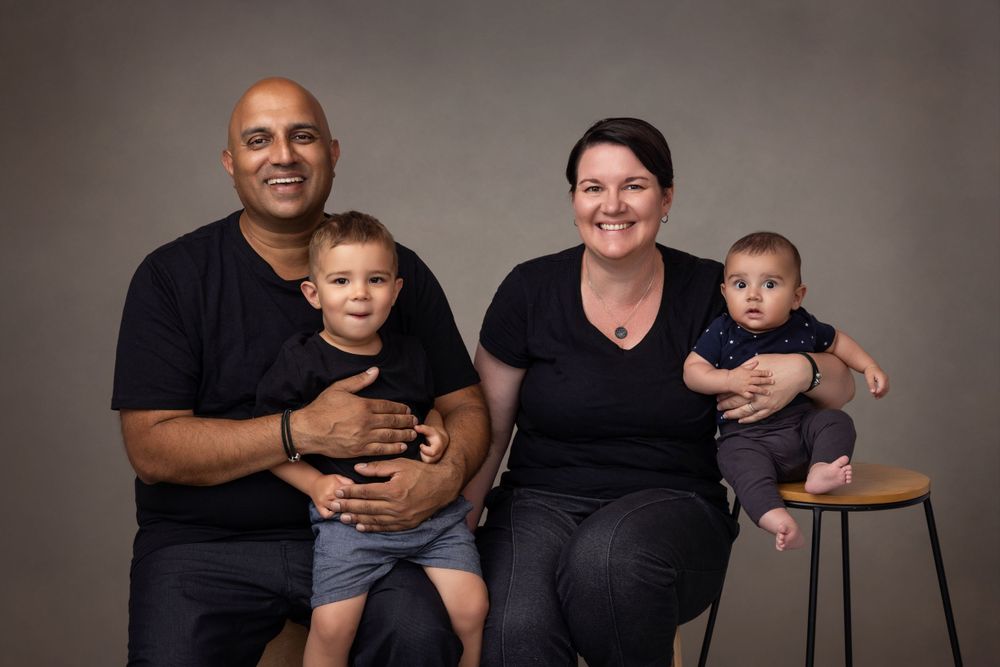 Classic family portrait celebrating togetherness and connection.