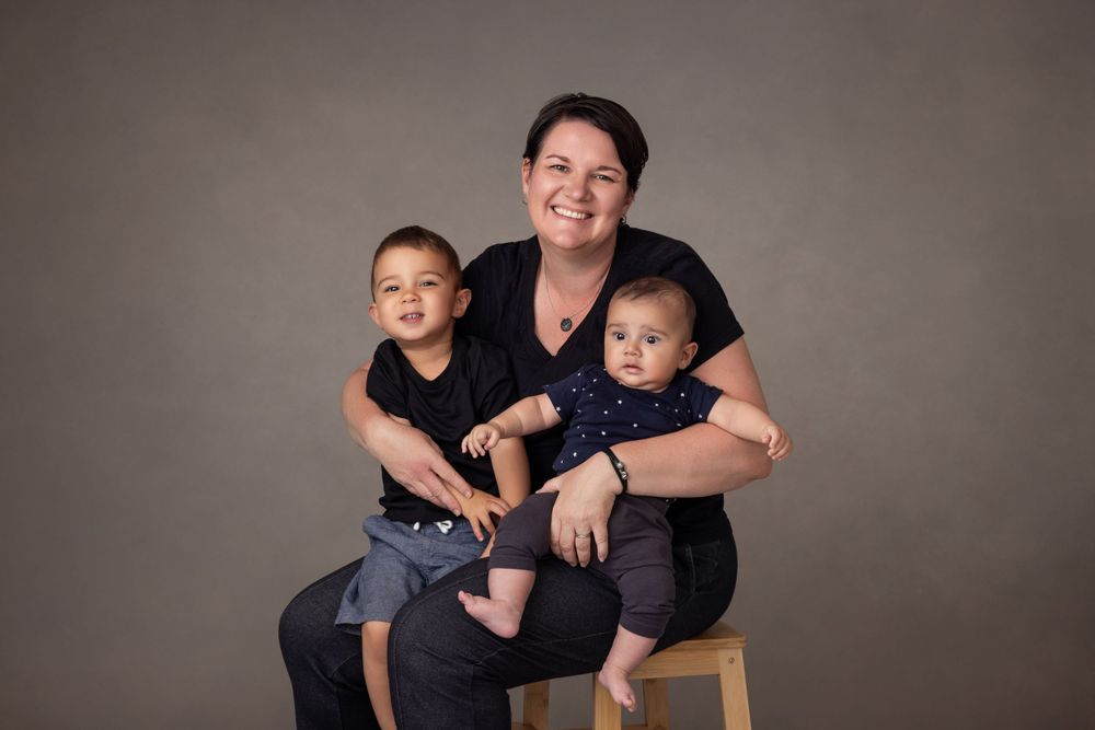 Beautiful family photography of Mum and two baby boys, capturing treasured memories for generations