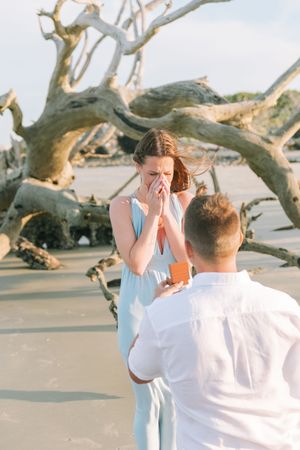 Surprised bride-to-be is shocked during proposal on her favorite beach in south georgia