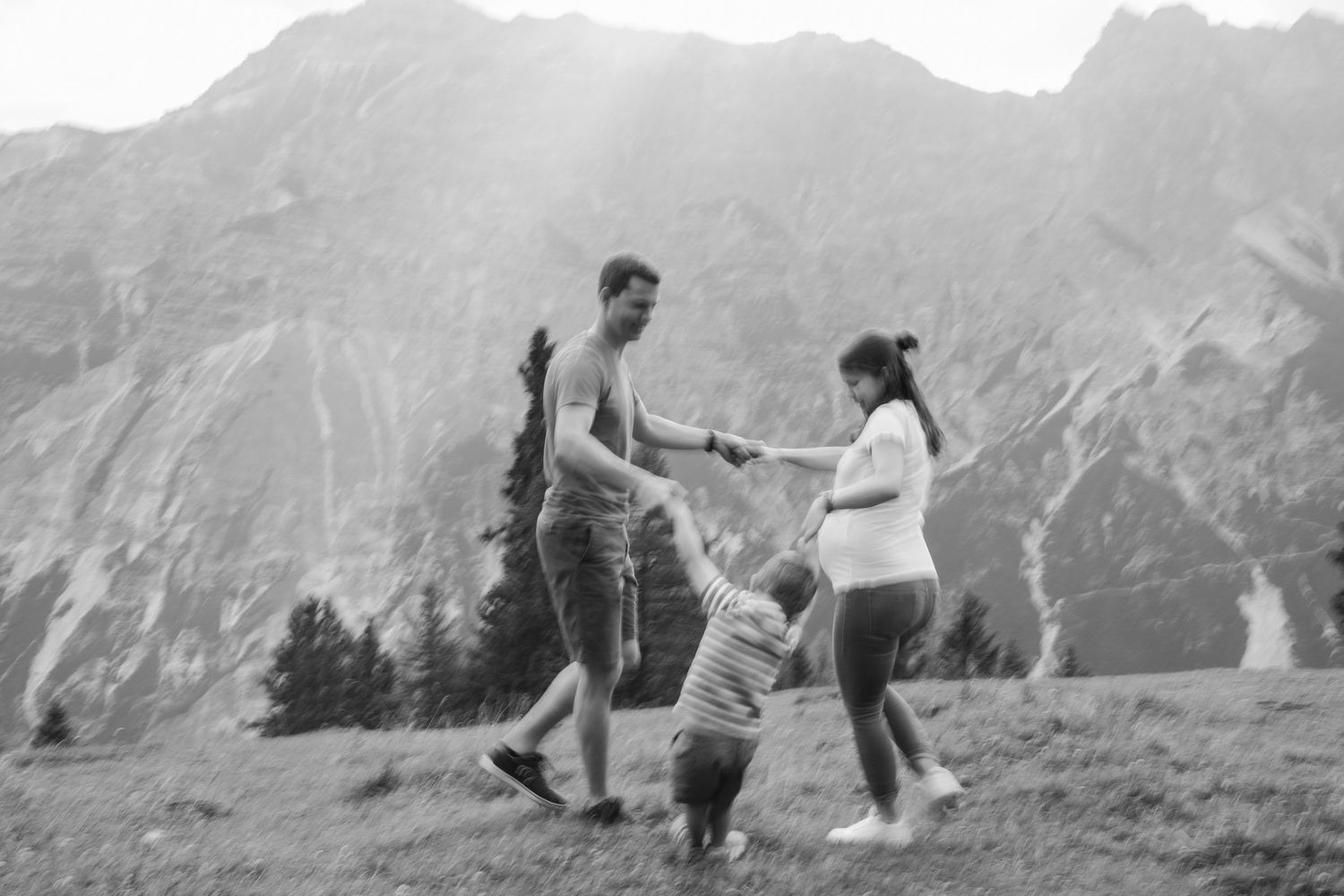 Familienshooting am Elfer im Stubai bei den Elferbahnen.