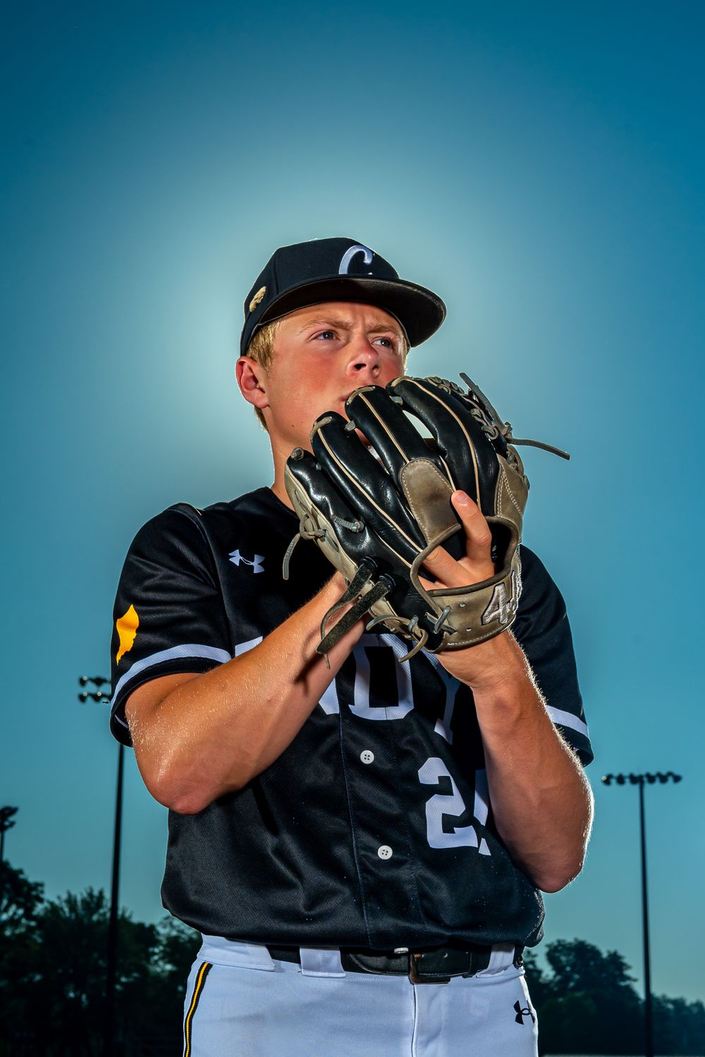 L Squared Photography sports portrait baseball pitcher dramatic photo