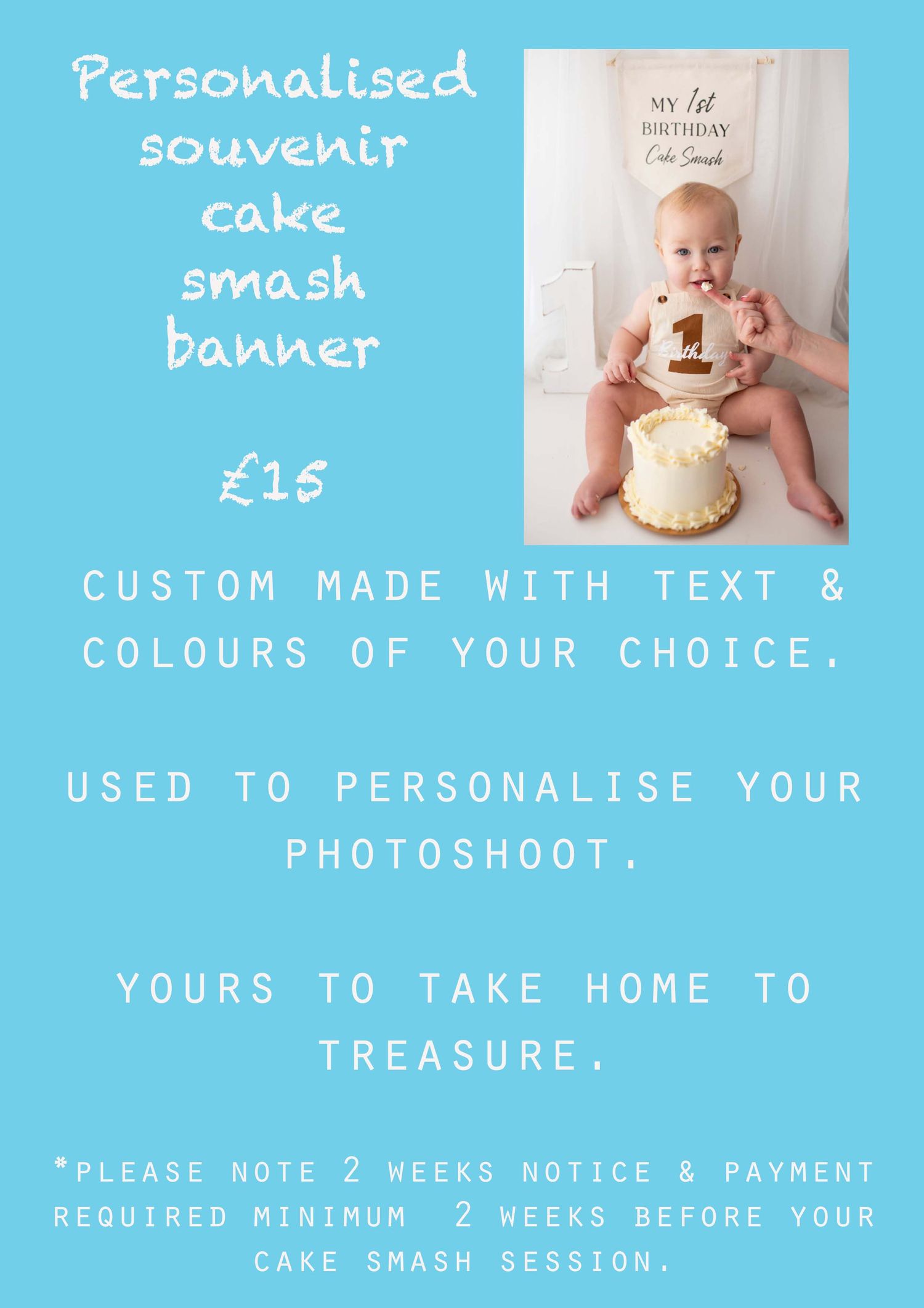 cake smash banner available with cake smashes at little wonderland photography