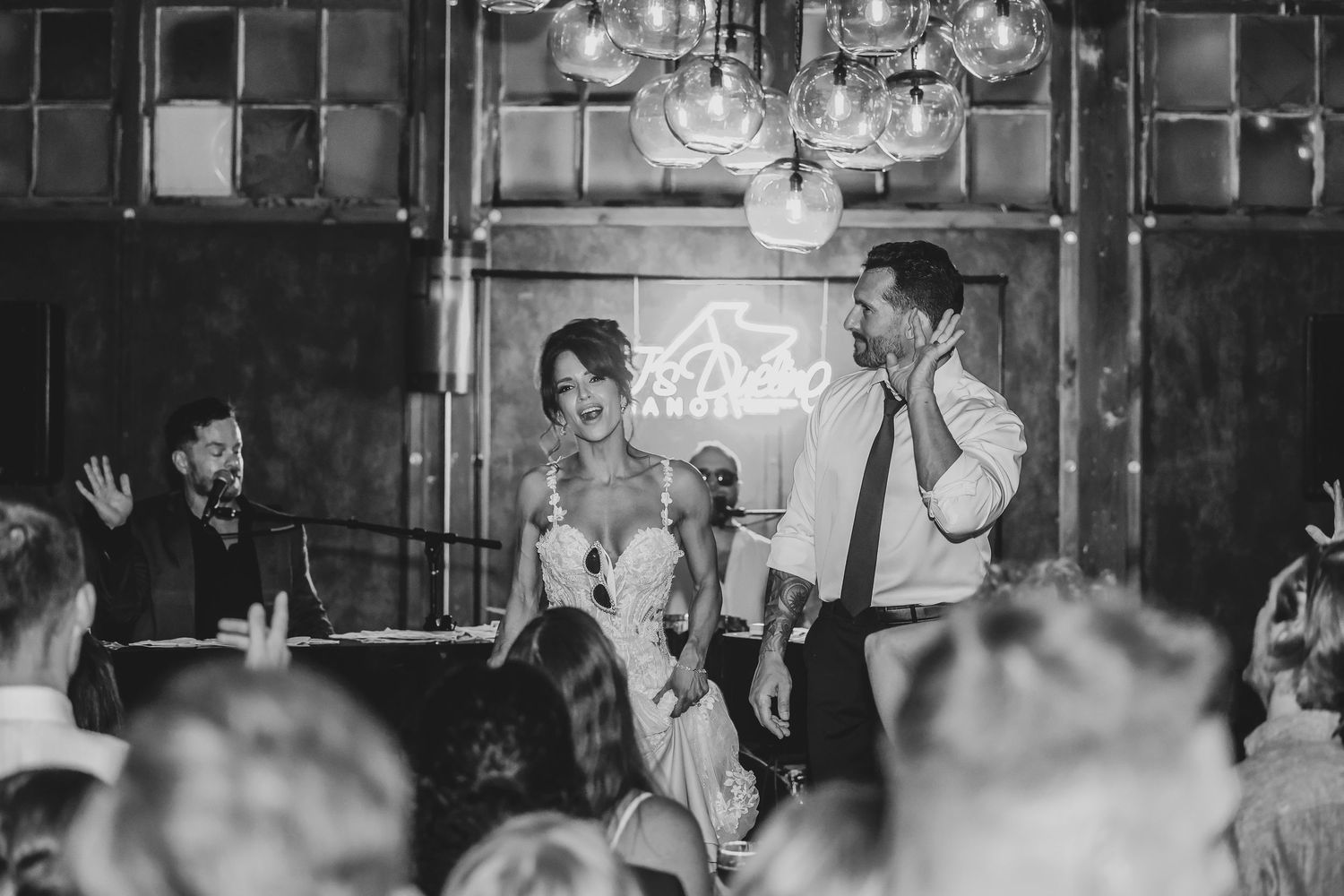 Dramatic wedding dance photography at The Cotton Mill McKinney