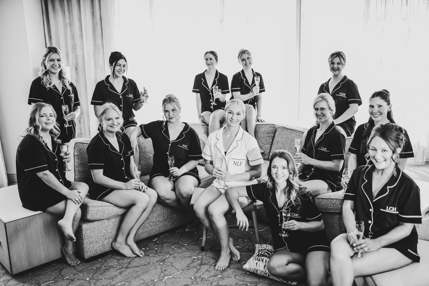 Elegant black and gold bridal details for a black-tie Dallas wedding