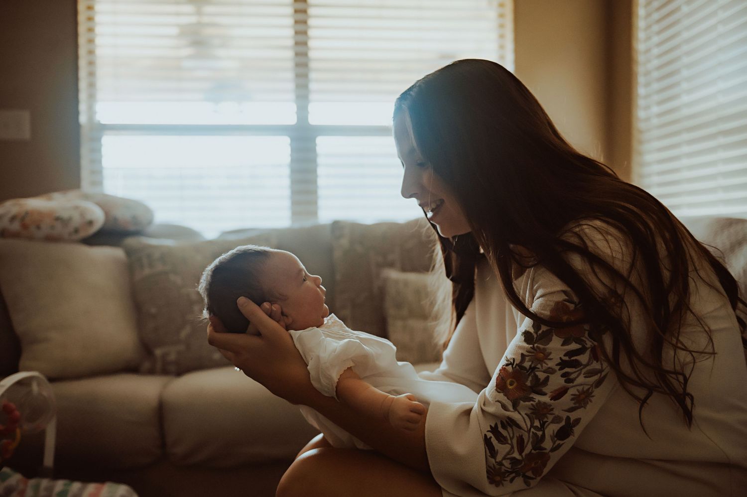 A day in the life newborn sessions shot in your home with the people you love. This session is documentary in nature and stress free.