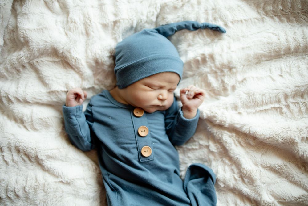 Sleeping newborn baby fresh 48 newborn photography at University of Tennessee Medical Center in Knoxville, Tennessee.