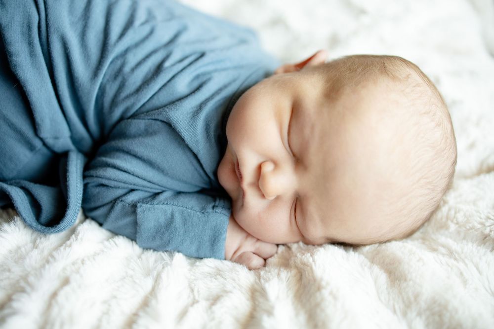 Peaceful newborn baby sleeping fresh 48 newborn photography at University of Tennessee Medical Center in Knoxville, Tennessee.
