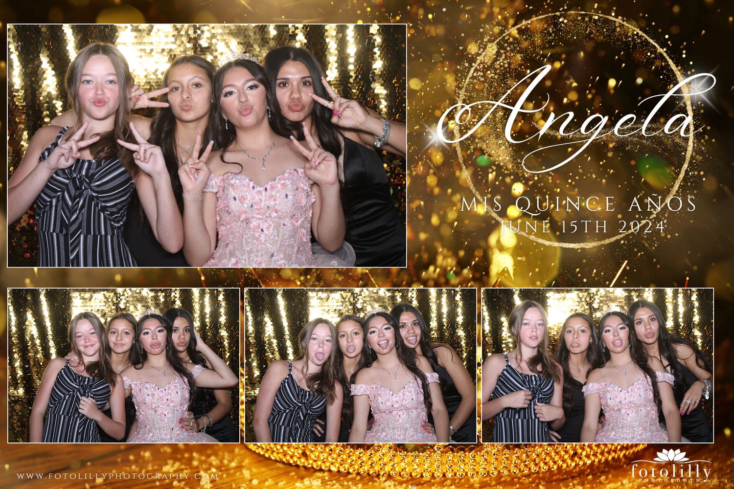 Mirror photo booth rental Dallas for Quinceañera celebrations with premium interactive experience and professional booth attendant service