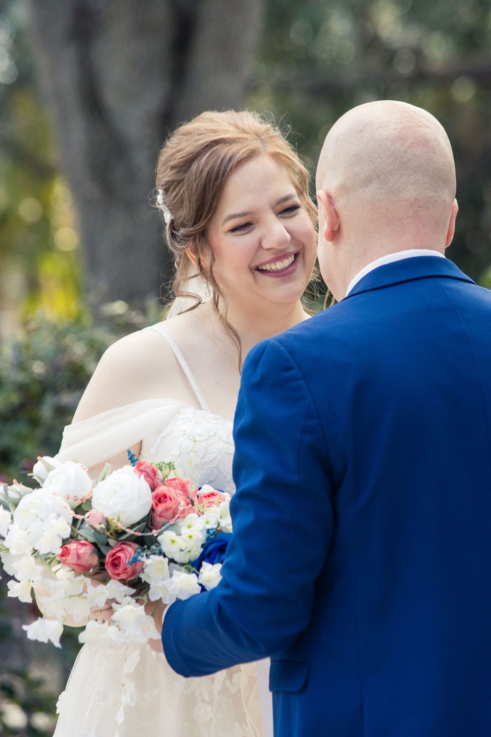 Editorial style wedding photography at St Paul's Catholic Church, Tampa, Florida.