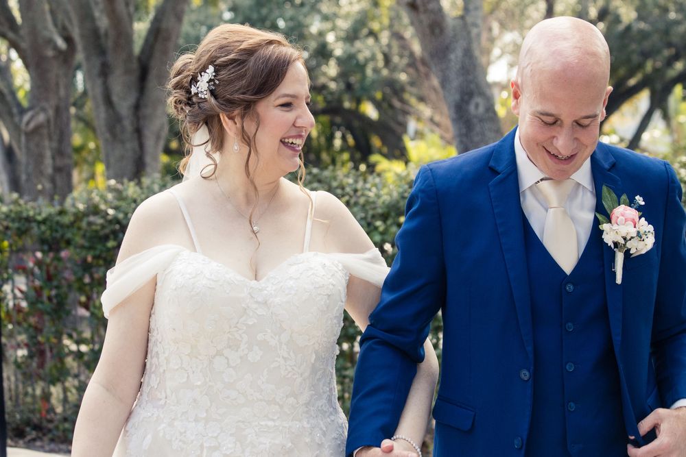 Editorial style wedding photography at St Paul's Catholic Church, Tampa, Florida.