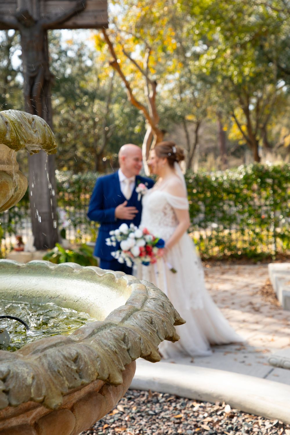 Editorial style wedding photography at St Paul's Catholic Church, Tampa, Florida.