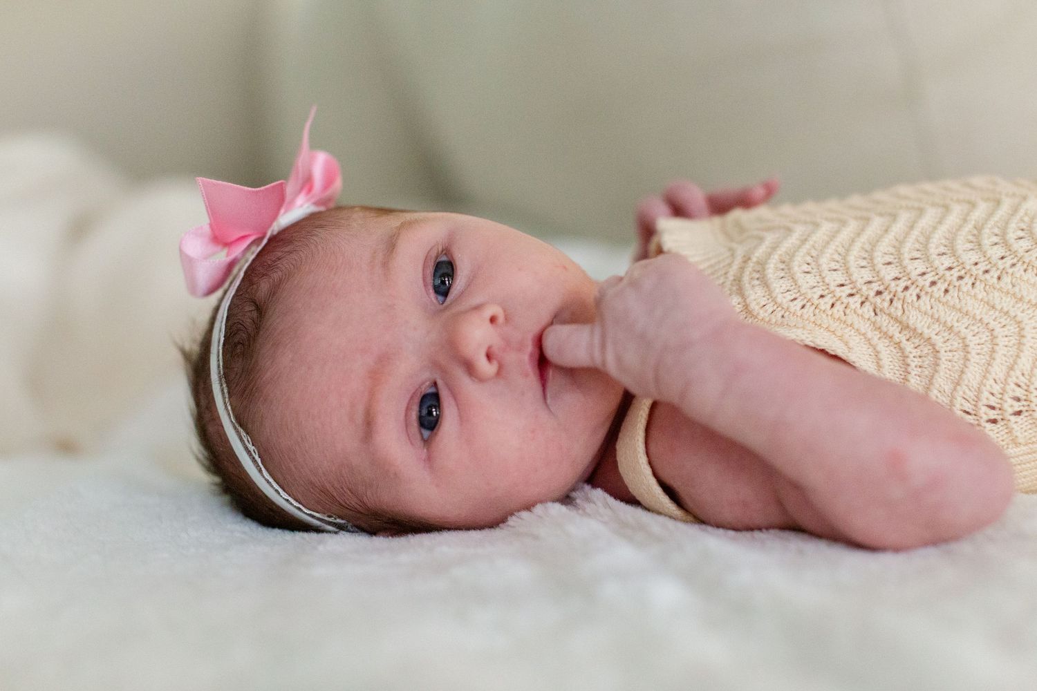 Portrait of a newborn. In-home lifestyle newborn session in Guaynabo, Puerto Rico.