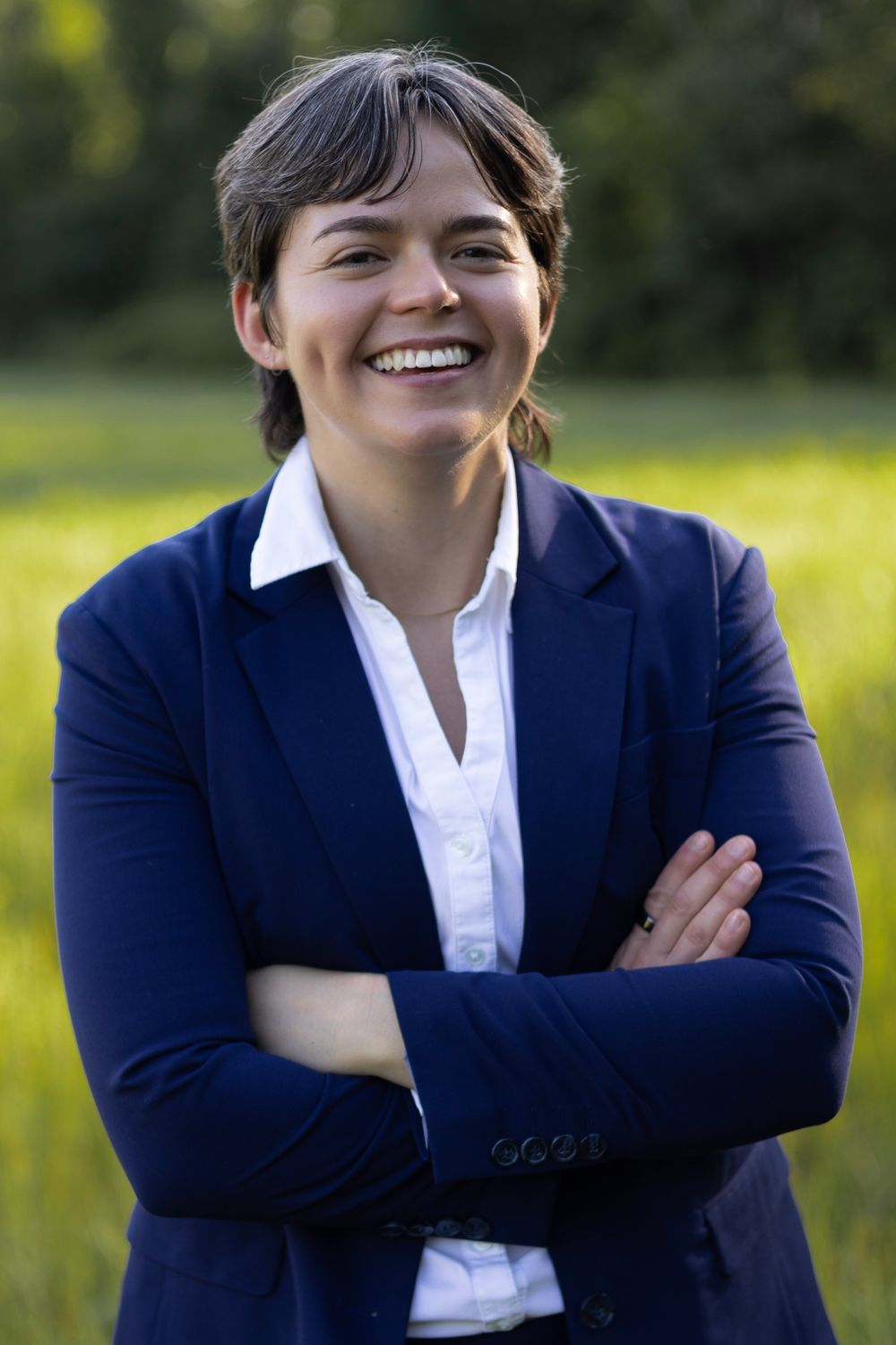 Woman smiling for professional headshots