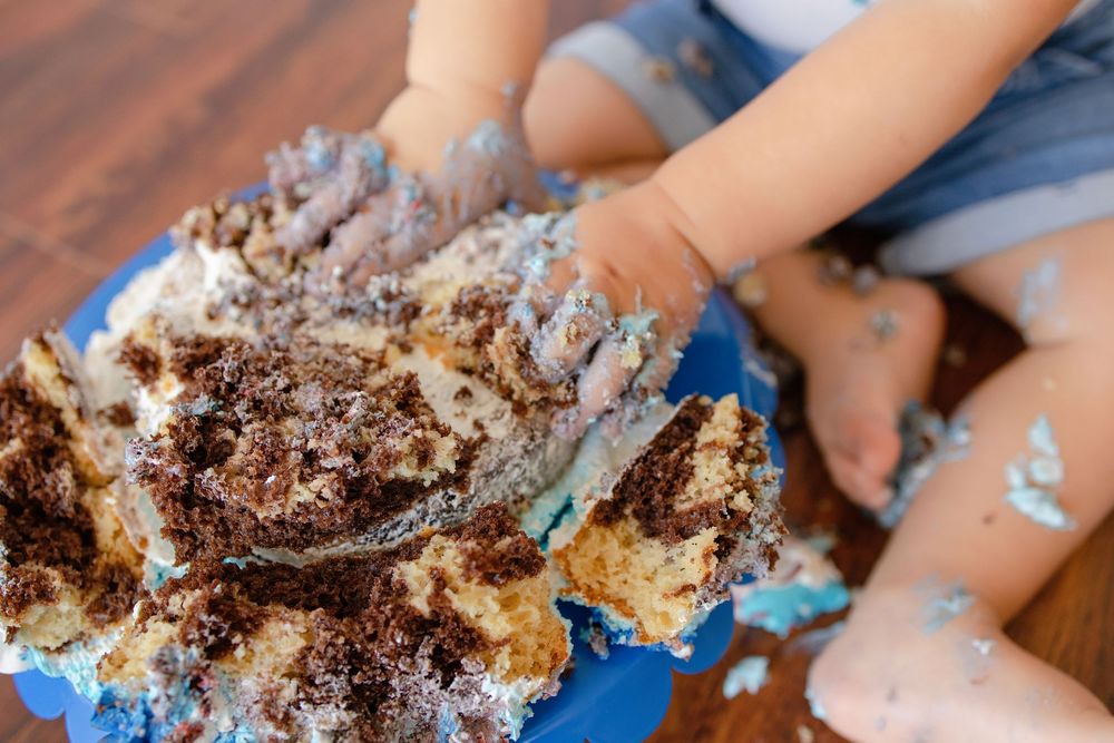 Kendall Kuss Photography Watertown Wisconsin family photographer cake smash first birthday photos