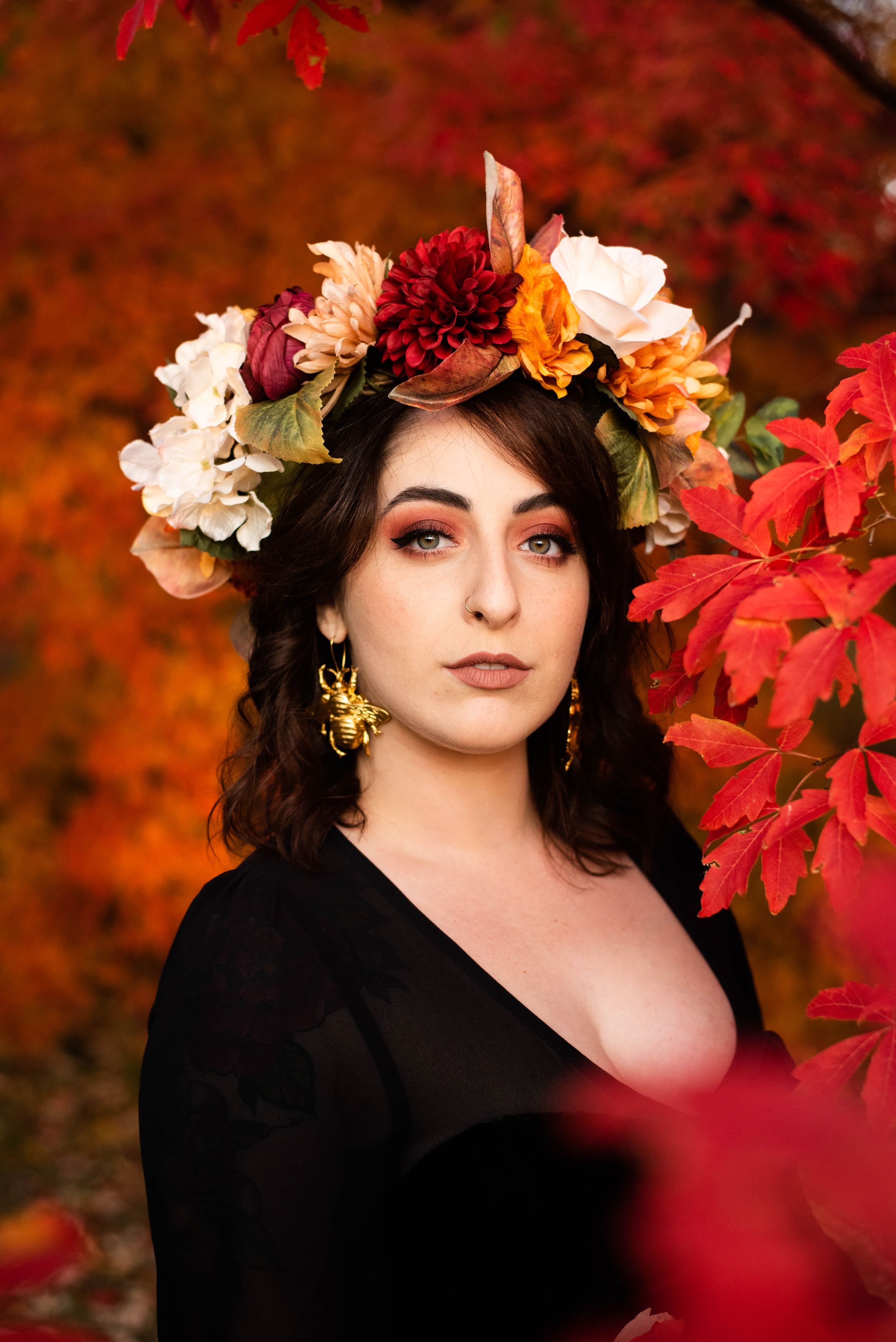 Rochester NY fall goddess session portrait session