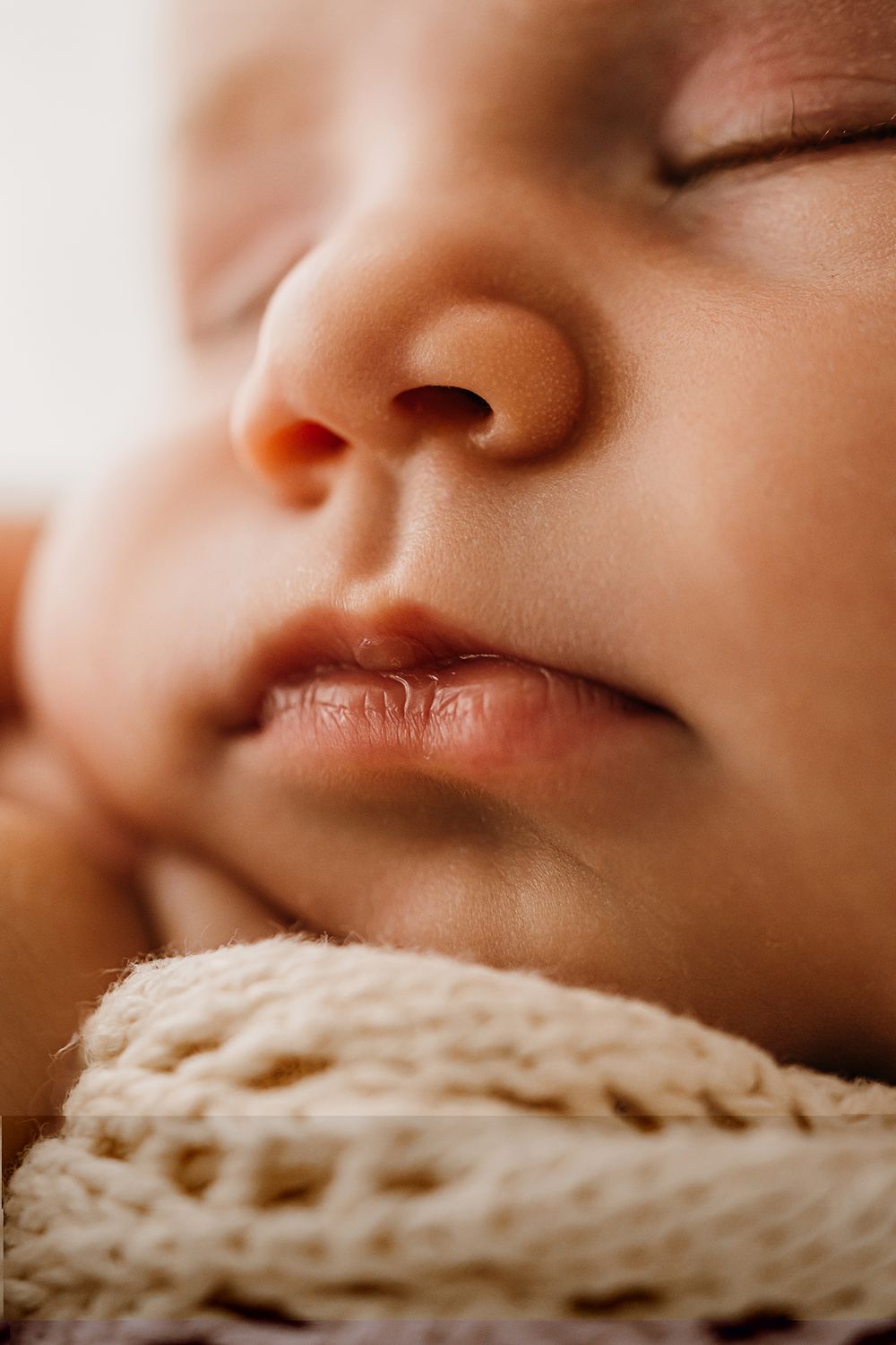 Lip macro of newborn captured by Sydney Newborn Photographer