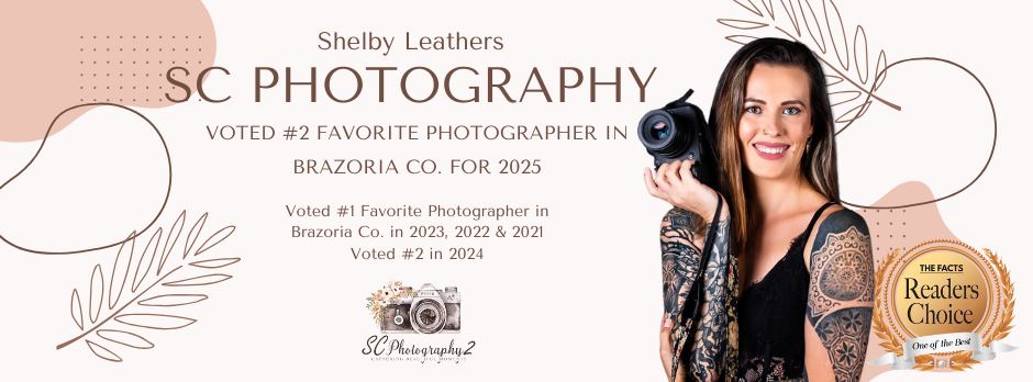 SC Photography was voted #2 favorite Photographer in Brazoria County, TX in 2024