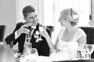 Wedding Photography Toast each other Hodsock Priory Hodsock, Nottinghamshire