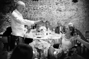 Wedding Photography Toasting the Bride Hedingham Castle, Castle Hedingham, Essex