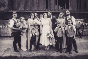 Wedding Photography Funny Face Group Shot Clapham Holme Farm Weddings, Great Hatfield Hull