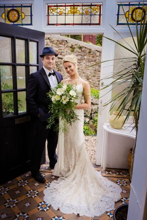 Bride and groom portrait Torquay