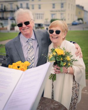 Golden Wedding Vow Renewal Babbacombe Downs, Torquay, Devon. Claire Austin Wedding Celebrant