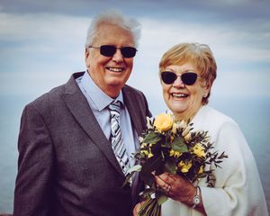 Golden Wedding Vow Renewal Babbacombe Downs, Torquay, Devon. Claire Austin Wedding Celebrant