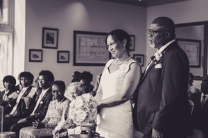 Bride and Groom Ceremony Photo Imperial Hotel Torquay