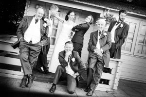 Wedding Photography Informal Group ShotWhite Heather - Caenby Corner