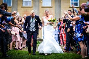 Wedding Photography Confetti Shot The Mansion Roundhay Park Leeds