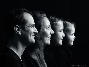 gezin shoot zwart-wit