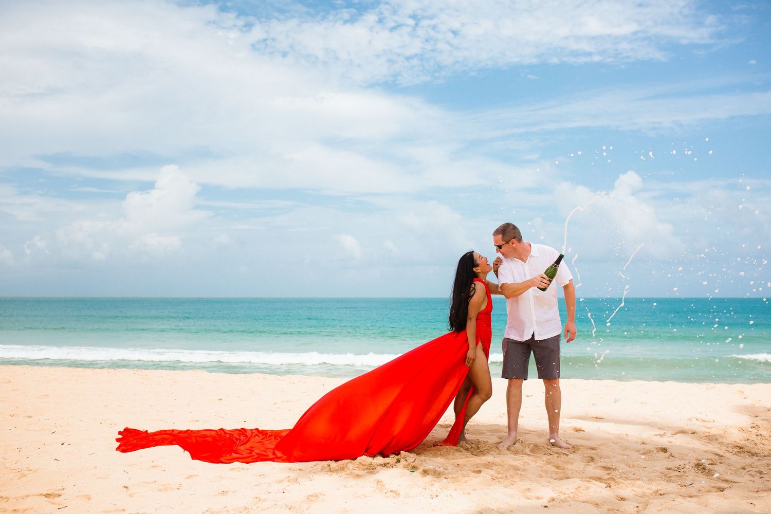 Flying dress Punta Cana, Photo session on the beach. For woman, couple, celebrate birthday,  anniversary
