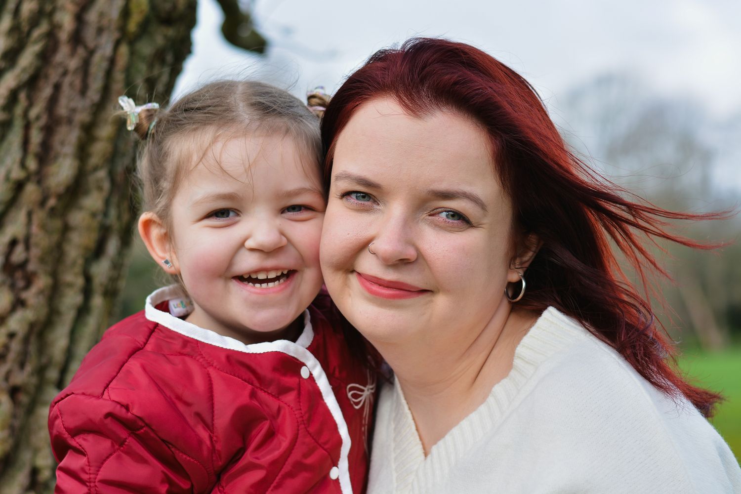 Candid family portraits in London