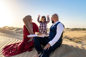 family of 3 photoshoot dubai