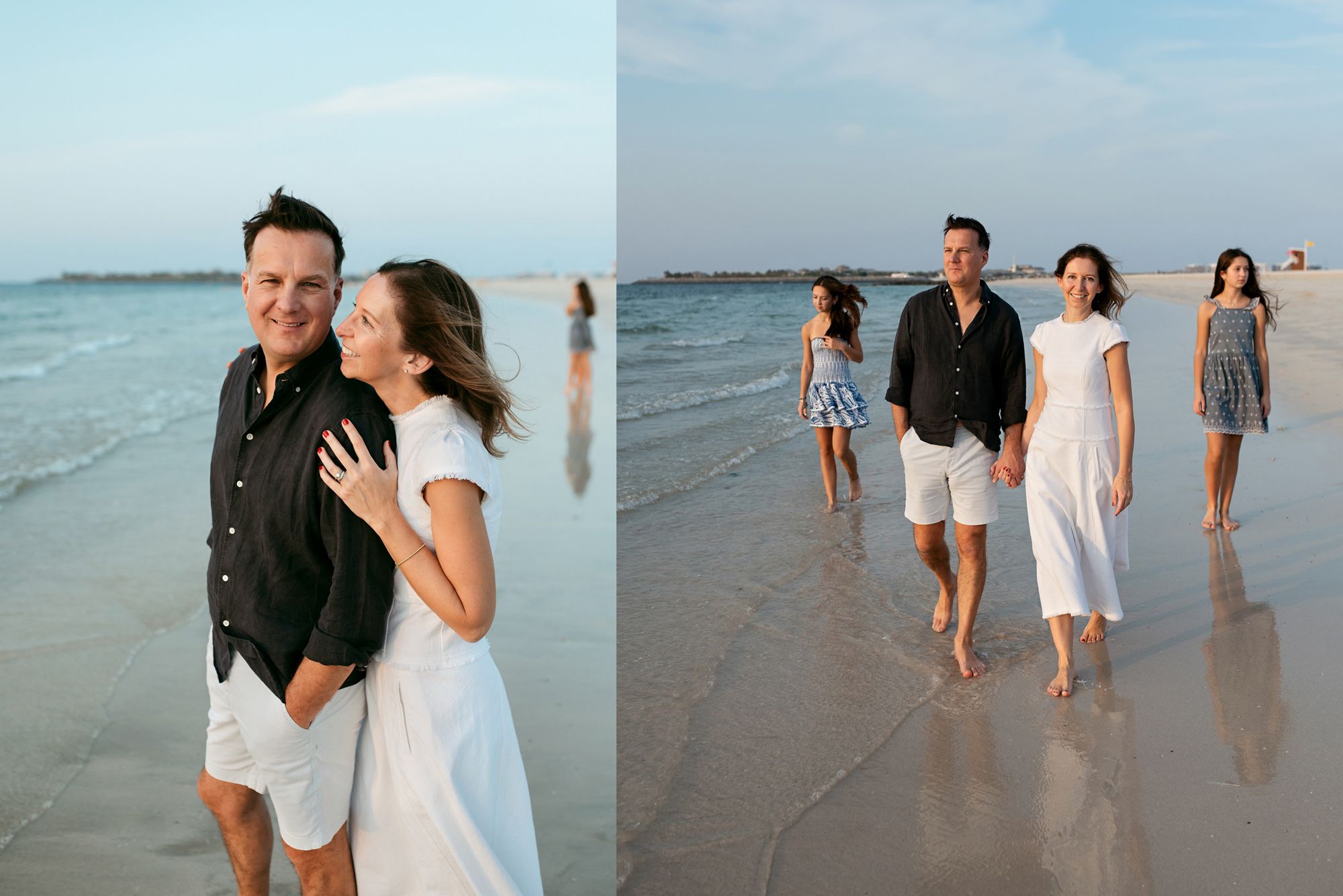 beach family photos dubai duo