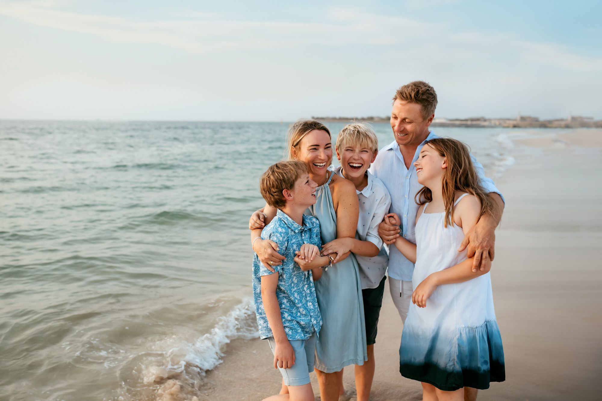 family photoshoot at beach dubai