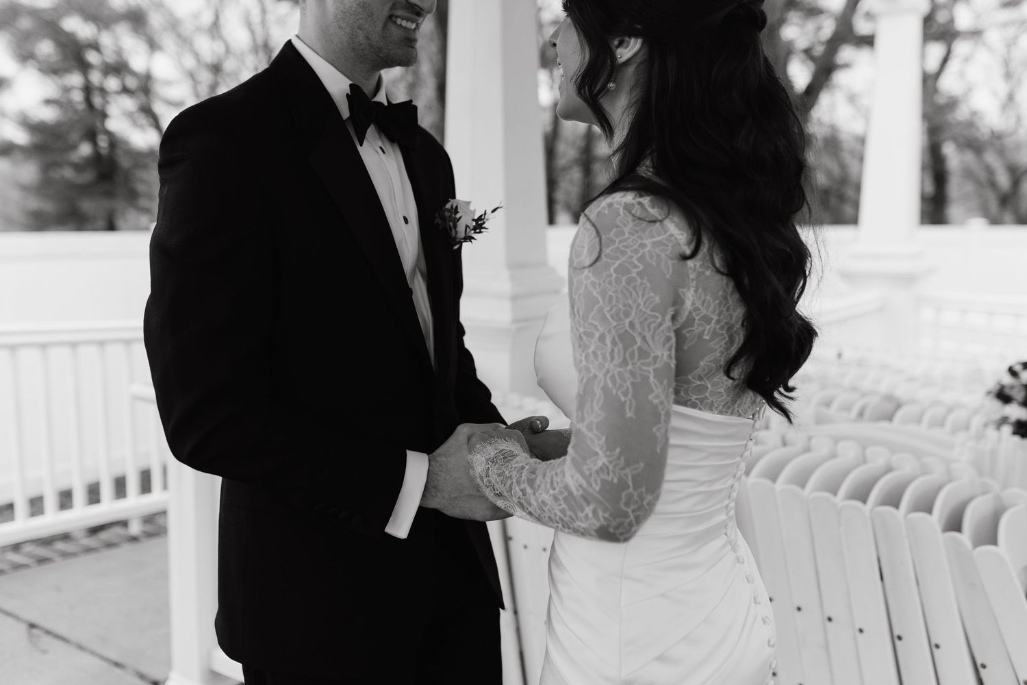 Bride and Groom First Look in Long Island wedding
