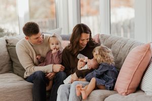 Lifestyle newborn photography in Zionsville, Indiana