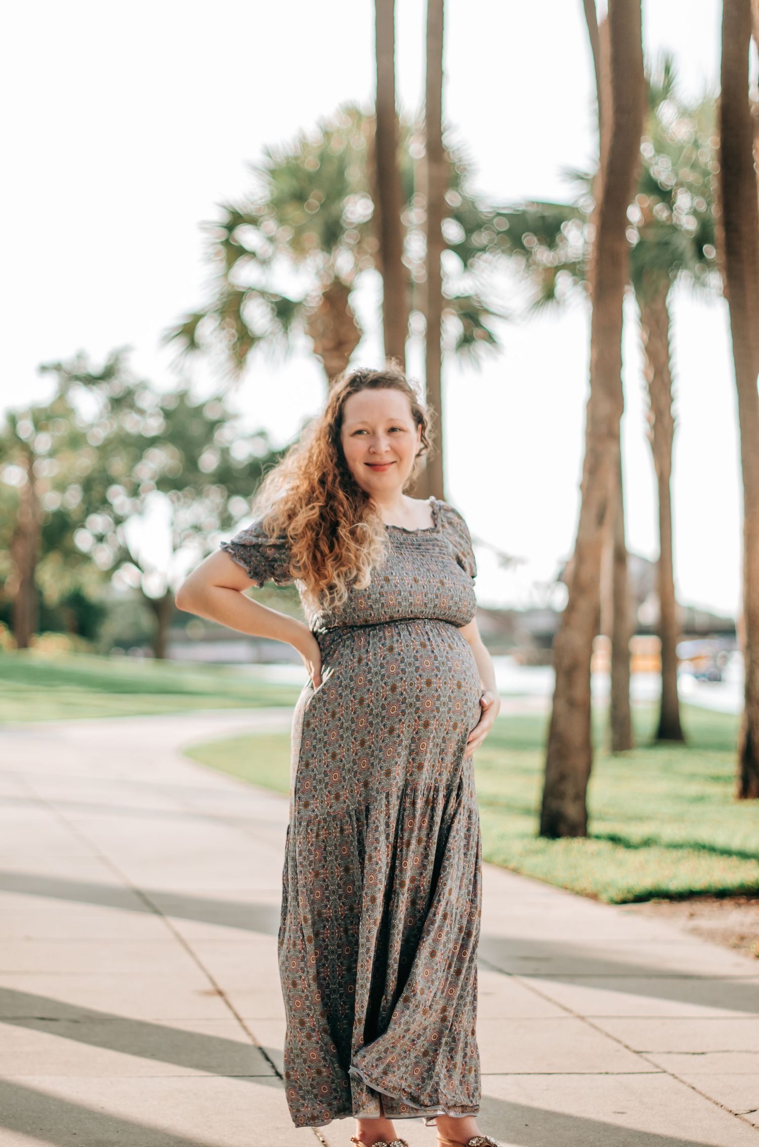 Palm tree walkway Maternity Photos