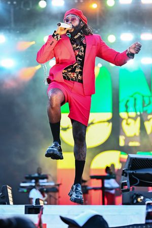 Tarrus performing on stage at Reggaeland Festival