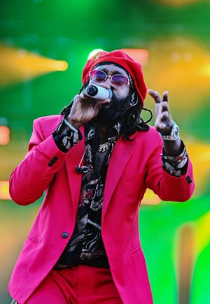 Tarrus performing on stage at Reggaeland Festival