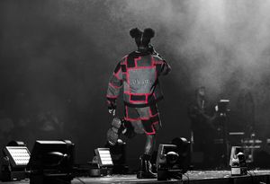 Popcaan performing on stage at Reggaeland Festival