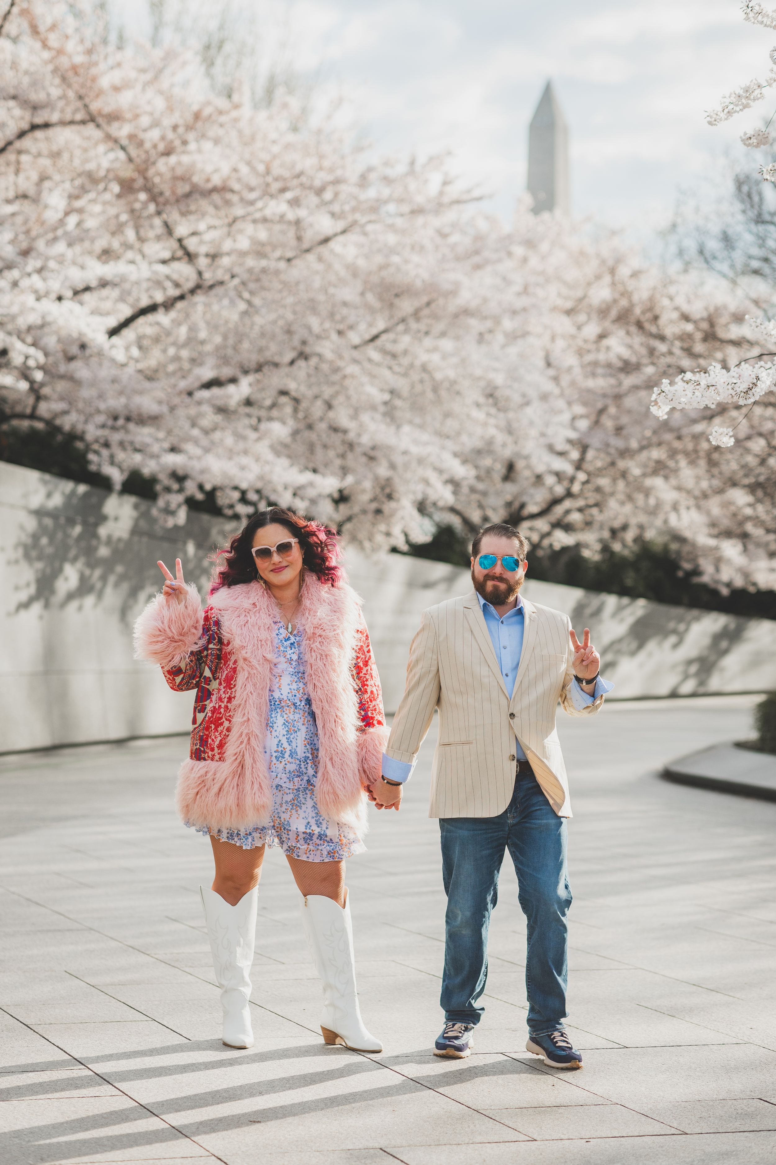 cool-dc-cherry-blossom-couple