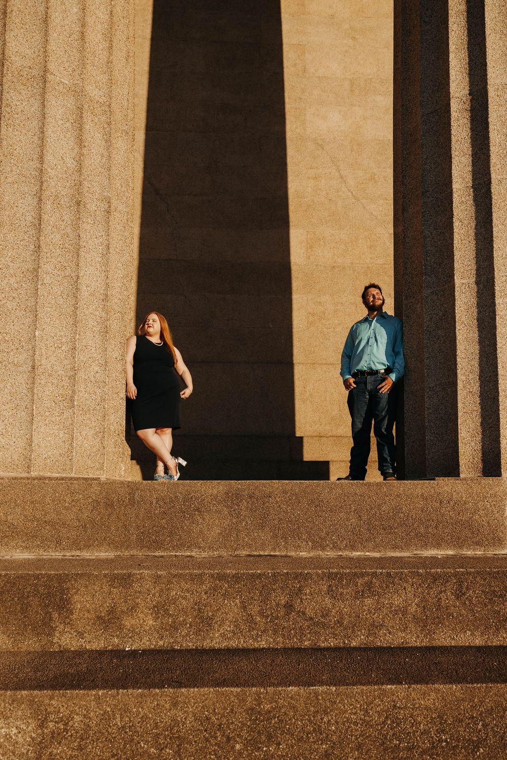 Golden Hour Engagement Session At Centennial Park in Nashville, Tennessee