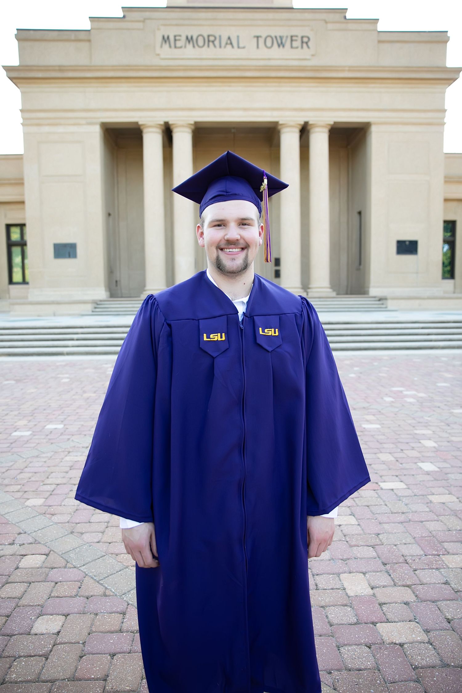 Senior photography for Louisiana State University graduate taken at LSU in Baton Rouge.