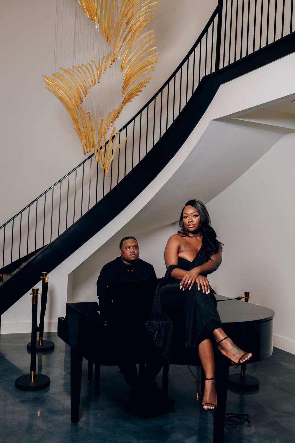 Engagement portraits at Artis Event Center located on Seahawk Dr in DeSoto TX