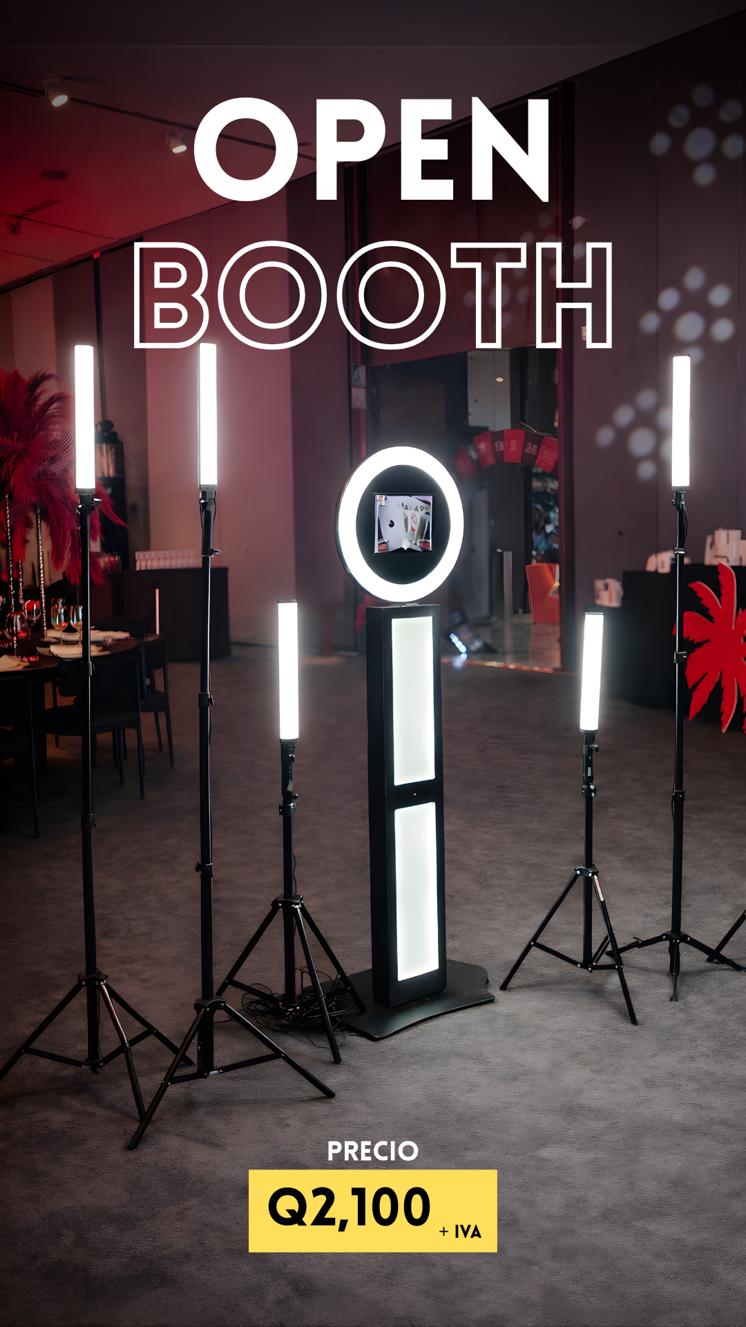 open booth de fotos en Guatemala para eventos y celebraciones