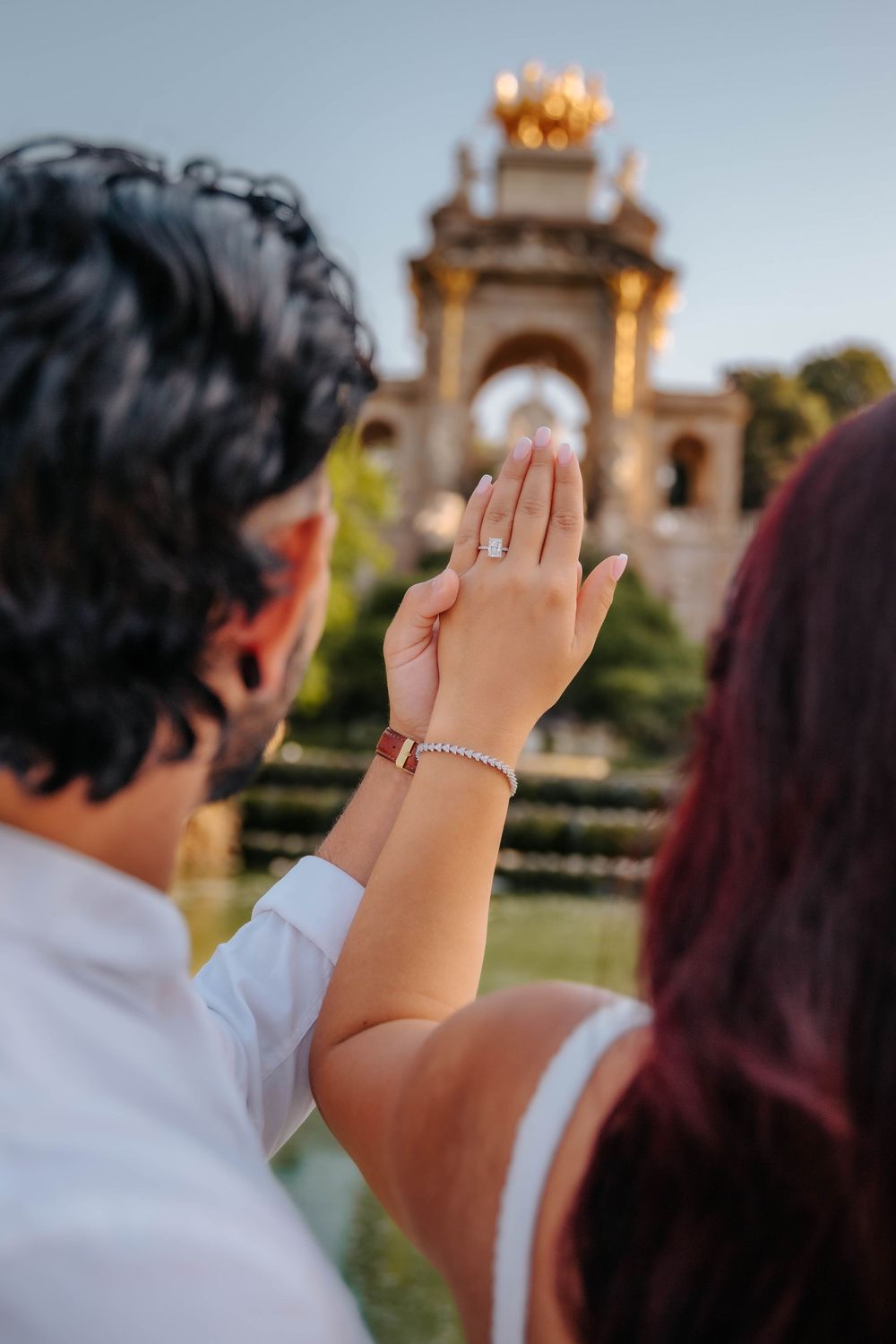 Joyful moments during engagement session